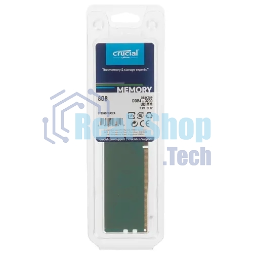 Оперативная память Crucial, DDR4, 8GB (1x8GB), 3200MHz, CL22, DIMM