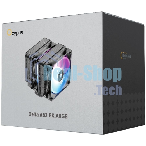 Кулер Ocypus Delta A62 BK ARGb черный 120мм алюминий+медь 2000rpm 29db 4-pin 260W 156мм