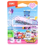 Степлер настольный Deli E0249 Super Wings 24/6 26/6 (12 листов), ассорти, 40 скоб, металл/пластик блистер