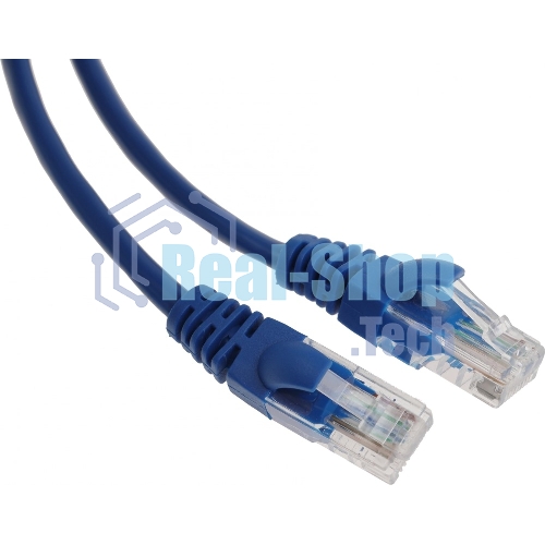 Патч-корд Premier PP12-1M/B 1000Гбит/с UTP 4 пары cat.5E CCA molded 1м синий RJ-45 (m)-RJ-45 (m)