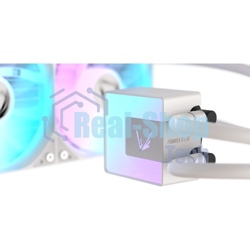 Кулер с водяным охлаждением Formula V Line ICE JET GLOW 360 WH, 360мм, 3x120мм, ARGB fans, LGA115X/1200/1700/1851, AM4/AM5