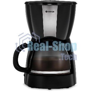 Кофеварка капельная Vitek VT-1503 черный, исп. кофе - молотый, 1.2 л, 900 Вт.