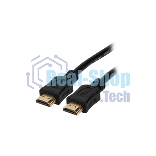 Кабель HDMI C-HM-HM-1M Wize 1 м., v.2.0, 19M/19M, позол.разъемы, экран, черный, пакет