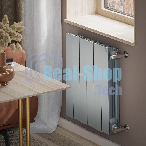 Радиатор биметаллический Royal Thermo PianoForte 500 серебристый - 6 секц.