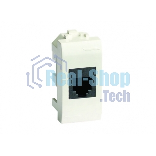 Розетка телефонная DKC Brava 76120B RJ12, 6P6C, 1 мод. белая