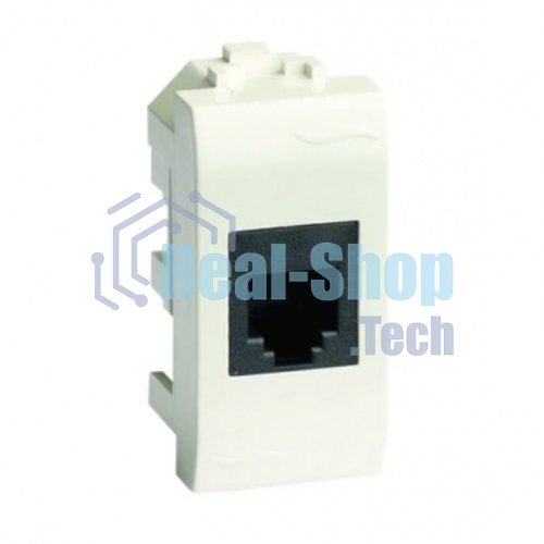 Розетка телефонная DKC Brava 76120B RJ12, 6P6C, 1 мод. белая