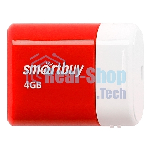 Флешка USB Smartbuy LARA Red (SB4GbLara-R), 4Gb, USB 2.0, R/W 15/5, красный/белый