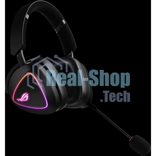 Гарнитура ASUS ROG Delta II чёрный, беспроводная + проводная, Bluetooth, подсветка