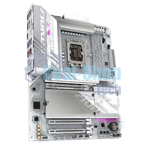 Материнская плата Gigabyte B860 AORUS ELITE WIFI7 ICE, LGA 1851, Intel B860, 4xDDR5, 4xSATA, 3xM.2, 1xPCIe 5.0 x16, 2xPCIe 4.0 x1, 1xHDMI, 2xDP, 1x 2.5Gb LAN, 6xUSB-A 3.2, 1xUSB-C 3.2, 4xUSB-A 2.0, 2x3.5 мм, 7.1, ATX