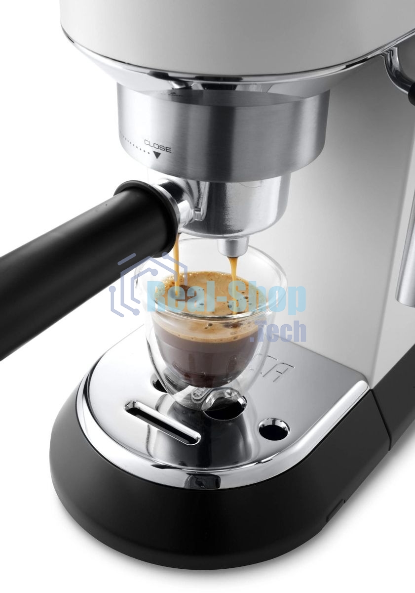 Кофеварка эспрессо DeLonghi EC685.W белый, исп. кофе - молотый/чалды, 1.1 л, 1350 Вт, 15 бар