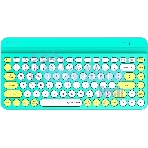 Клавиатура беспроводная A4Tech Fstyler FBK30, USB, Bluetooth/Радиоканал, зеленый