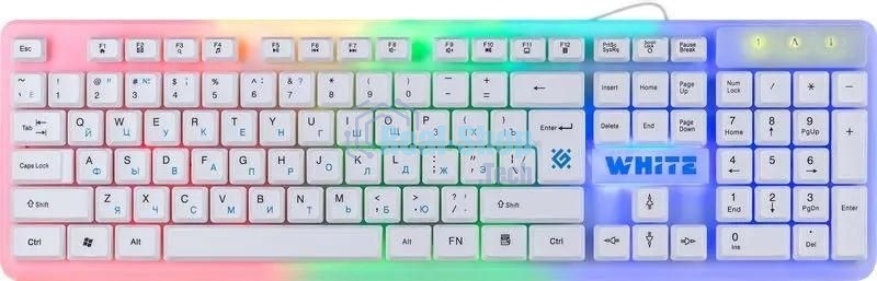 Клавиатура проводная Defender GK-172, USB, белый