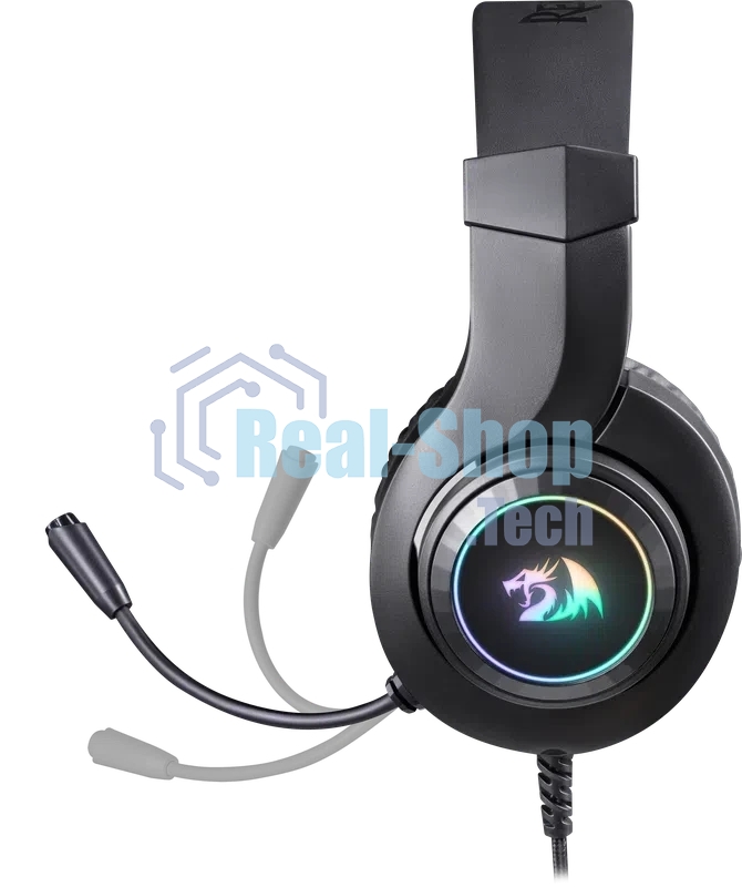 Гарнитура Redragon Hylas чёрный, проводная, USB, подсветка