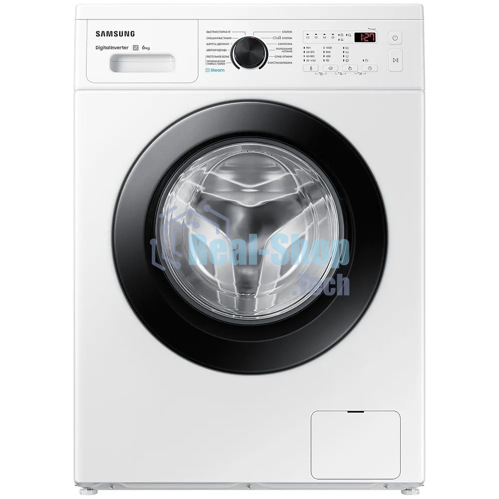 Стиральная машина Samsung WW60AG4S00CE/LD белая, загрузка фронтальная 6 кг, 1000 об/мин., класс: A