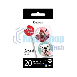Наклейки Canon ZINK ZP-2030-2C-20 (2 круга) 4967C003/20л./белый для сублимационных принтеров