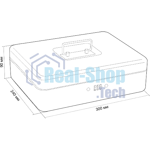 Ящик для денег без номинала Cactus CS-DCB-004 90x300x240 графитовый