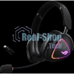 Гарнитура ASUS ROG Delta II чёрный, беспроводная + проводная, Bluetooth, подсветка