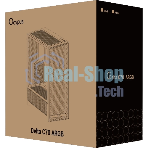 Корпус Ocypus Delta C70 WH ARGB, Midi-Tower, белый, 4 x 120 мм
