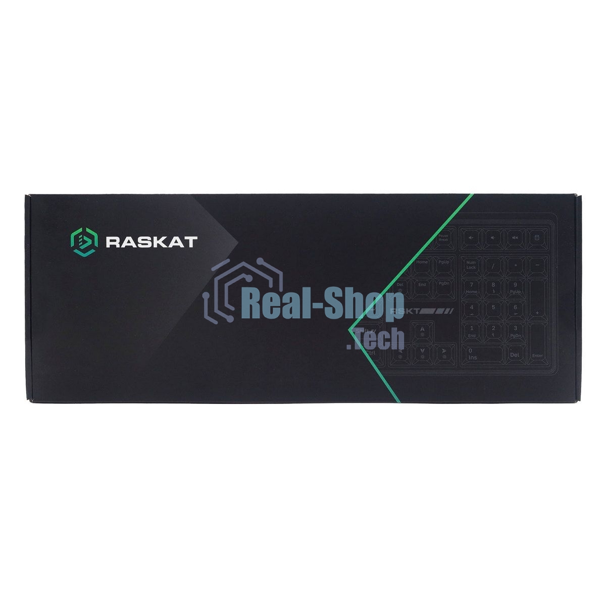 Клавиатура Raskat KM004 проводная, USB Type-A, зелёный/серый