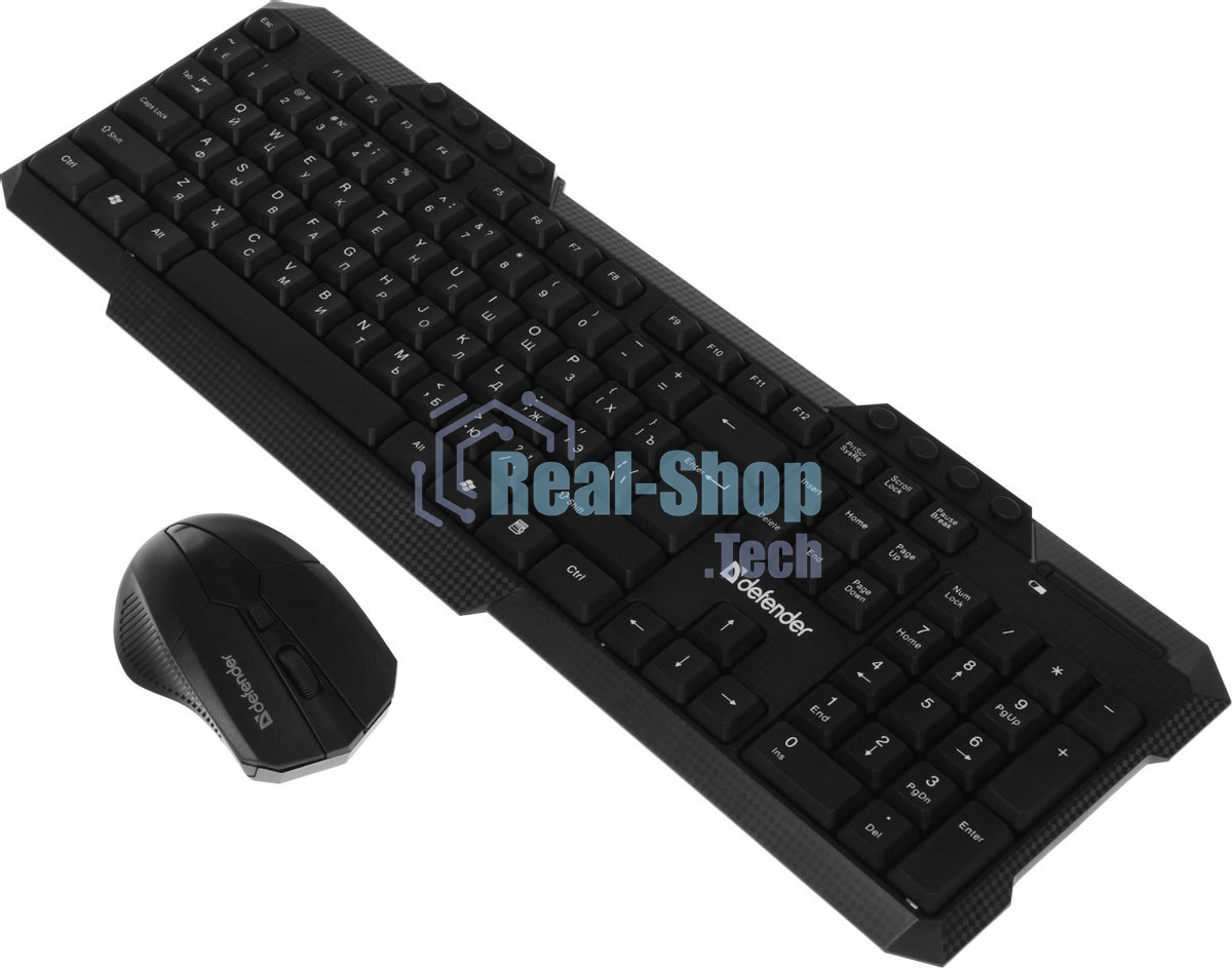 Комплект клавиатура+мышь Defender Jakarta C-805 беспроводной, USB, 1600 DPI, чёрный