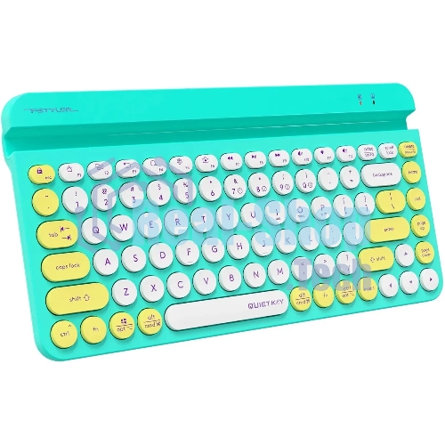 Клавиатура беспроводная A4Tech Fstyler FBK30, USB, Bluetooth/Радиоканал, зеленый