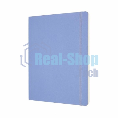 Блокнот Moleskine CLASSIC SOFT QP623B42 XLarge 190х250 мм, 192 страниц, нелинованный, мягкая обложка, голубая гортензия