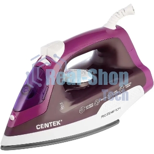 Утюг Centek CT-2348 фиолетовый, 1600 Вт, 20 г/мин, 80 г/мин, 200 мл