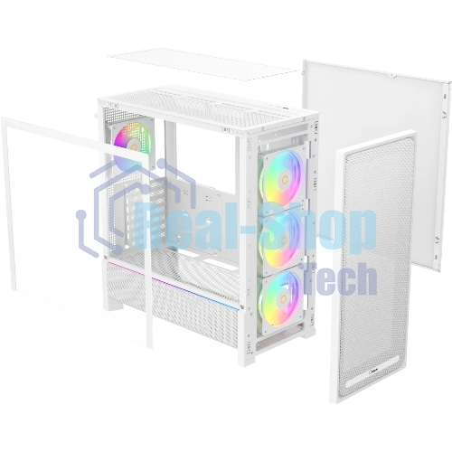 Корпус Ocypus Delta C70 WH ARGB, Midi-Tower, белый, 4 x 120 мм