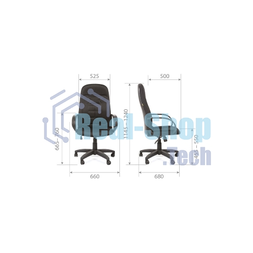 Кресло Chairman 727 черный, ткань, 120 кг