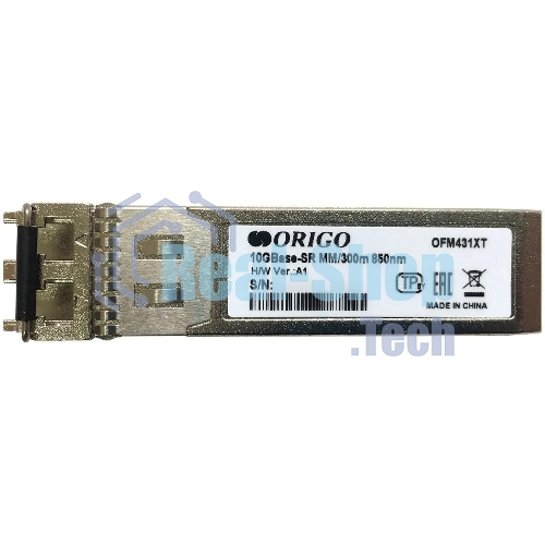 Трансивер ORIGO OFM431XT SFP+ Transceiver, 10Gbase-SR, Duplex LC, 850nm, Multi-mode, 300M