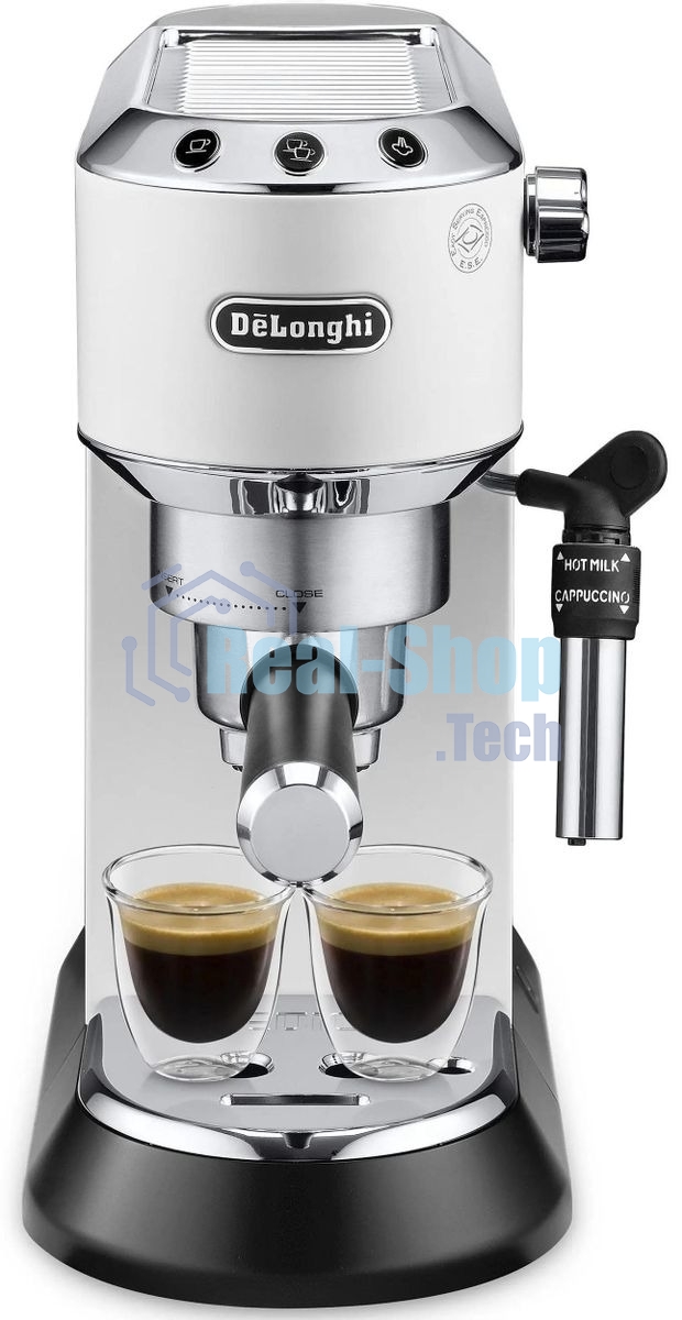 Кофеварка эспрессо DeLonghi EC685.W белый, исп. кофе - молотый/чалды, 1.1 л, 1350 Вт, 15 бар