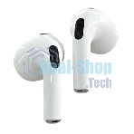 Наушники TWS More Choice БВ11 белый, вкладыши, Bluetooth, сенсорное управление, до 4 ч