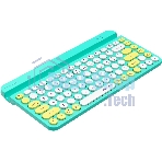 Клавиатура беспроводная A4Tech Fstyler FBK30, USB, Bluetooth/Радиоканал, зеленый