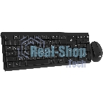 Комплект клавиатура+мышь Oklick S269W беспроводной, USB, 1600 DPI, чёрный