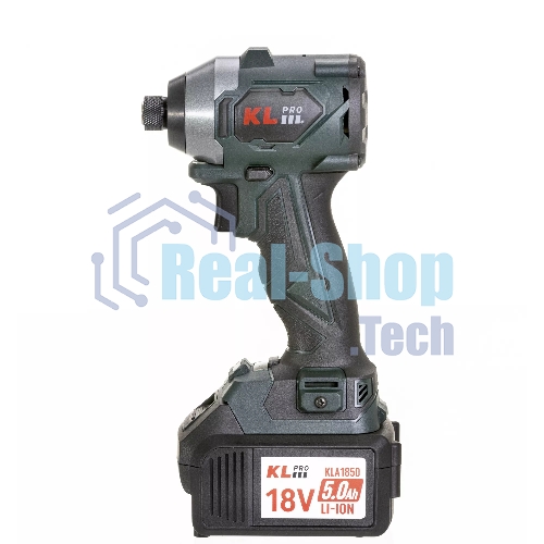 Профессиональный бесщеточный винтоверт аккумуляторный KLPRO KLDV18BH-50 (18В, Li-ion-2шт, 5.0Ач, 220Нм, 2 скорости, подсветка,З/У,в кейсе)