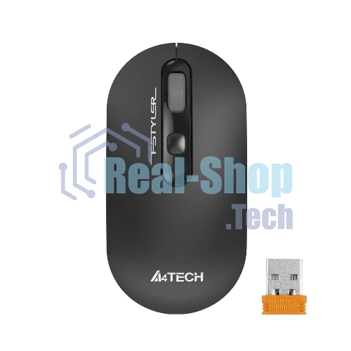 Мышь беспроводная A4Tech Fstyler FG20 серый, 2000 dpi, радиоканал, USB, кнопки - 4