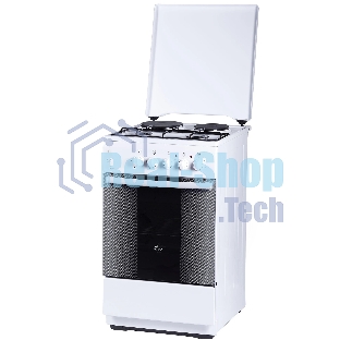 Плита комбинированная Flama RK 2211 белый, конфорок 4 шт, духовка 50 л, 50 см x 85 см x 60 см