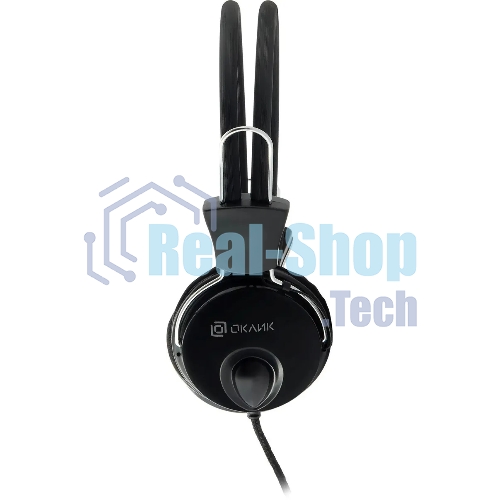 Проводные наушники Oklick HS-M200 черный, накладные, Jack 3.5 мм