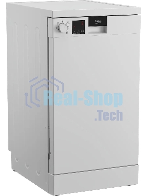 Посудомоечная машина Beko DVS050R01W, белый, 44.8 см, 10 компл., сушка конденсационная, 49 дБ, класс A