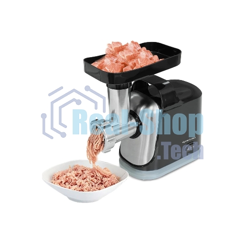 Мясорубка электрическая Zigmund & Shtain ZMG-043 черный, 1500 Вт, 1.5 кг/мин, реверс, защита от перегрузки, насадки - 4