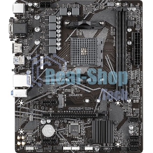 Материнская плата Gigabyte A520M S2H, AM4, AMD A520, 2xDDR4, 4xSATA, 1xM.2, 1xPCIe 3.0 x16, 2xPCIe x1, 1xHDMI, 1xDVI-D, 1xVGA, 1x 1Gb LAN, 4xUSB-A 3.2 Gen 1, 2xUSB-A 2.0, 3x3.5 мм, 7.1, mATX