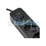 Сетевой фильтр Гарнизон 2.0 Мультипорт EPS-4-U3-B-2, 4 р, 10А, 3xUSB, 2 м, ур.защиты 2+, черный, пакет