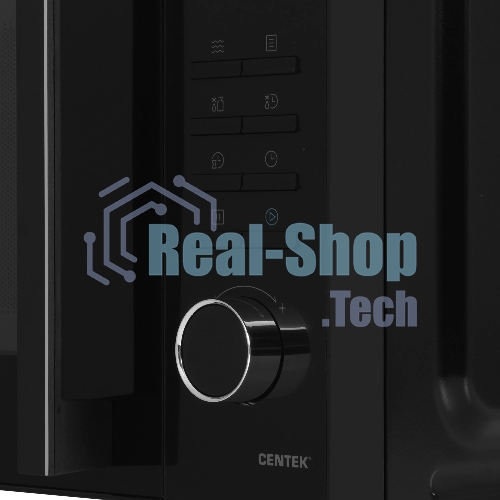 Микроволновая печь Centek CT-1563 черный, 23 л, 800 Вт, переключатели - кнопки, поворотный механизм