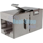 Адаптер Suprlan 10-0316-1, проходн. Keystone RJ45 кат.5E FTP, стальной