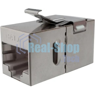 Адаптер Suprlan 10-0316-1, проходн. Keystone RJ45 кат.5E FTP, стальной