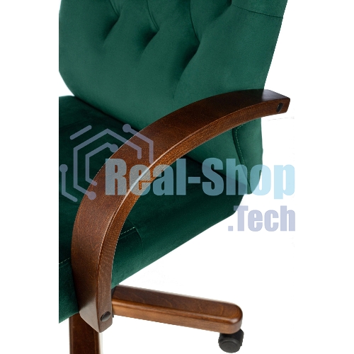 Кресло Бюрократ T-9928WALNUT Fabric Italia Green зеленый, ткань
