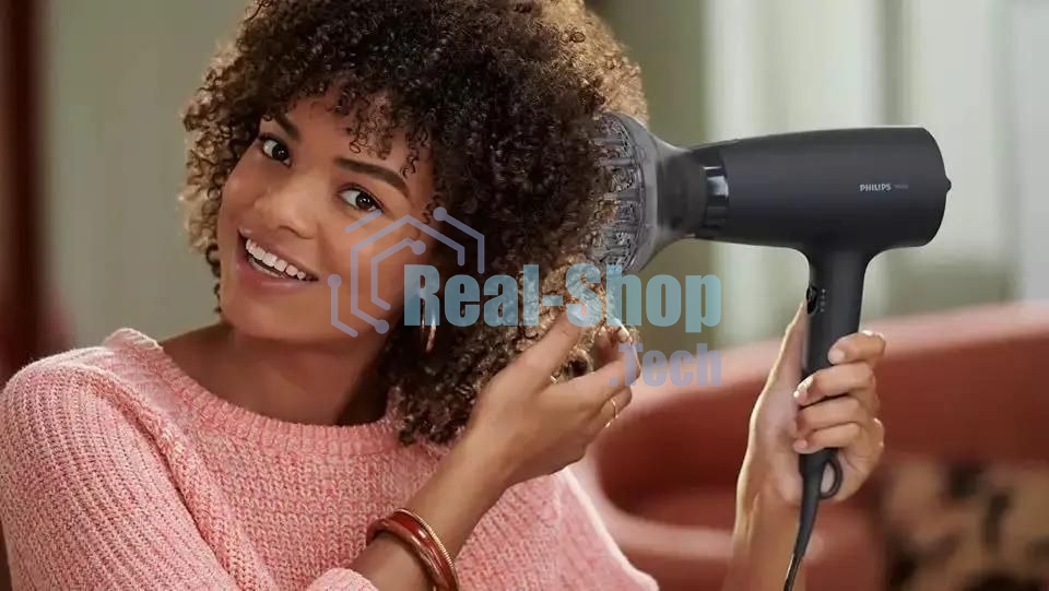 Фен Philips BHD302/30 черный, 1600 Вт, ионизация