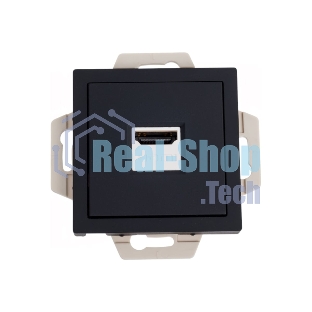 Розетка HDMI, механизм, карбон AtlasDesign