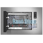 Микроволновая печь встраиваемая Maunfeld JBMO820GS01 нержавеющая сталь, 20 л, 1080 Вт, переключатели - поворотный механизм/кнопки