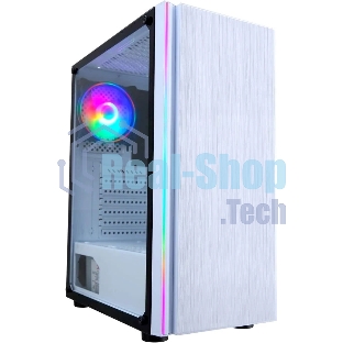 Компьютерный корпус AeroCool/Formula CL-3302W RGb белый без БП ATX 2xUSB 2.0 1xUSB 3.0 audio bott PSU